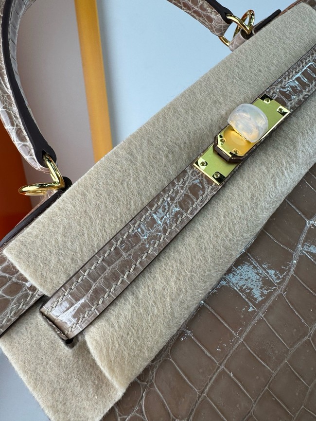 Hermes Kelly Shoulder Bags Nile crocodile leather KL3598-10