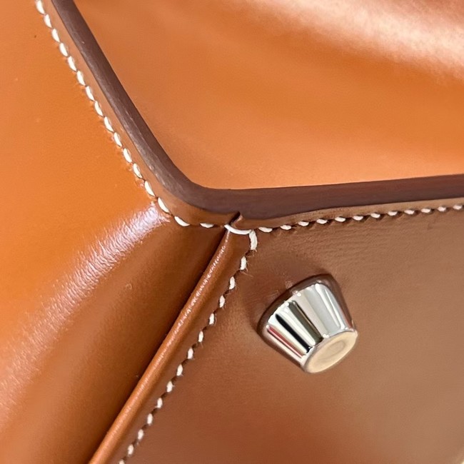 Hermes Kelly  Shoulder Bags Smooth Box Leather KL2899 brown 