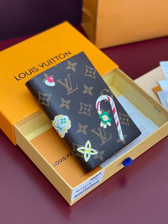 Louis Vuitton Passport Cover M14877 brown&red