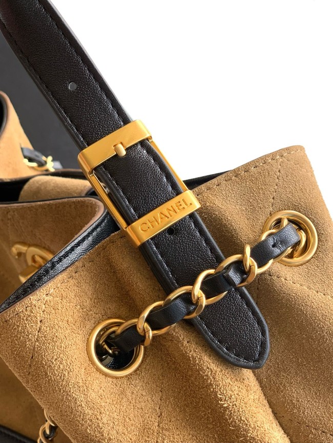 CHANEL Shopping Bag AS5657 Beige & Black