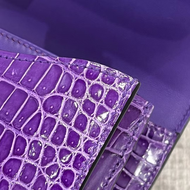 Hermes Constance Bag Nile crocodile leather 2701 Purple