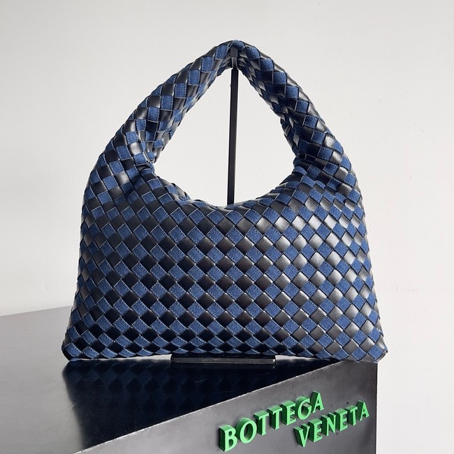 Bottega Veneta Medium Hop intrecciato suede top handle bag 763966 Abyss&indigo