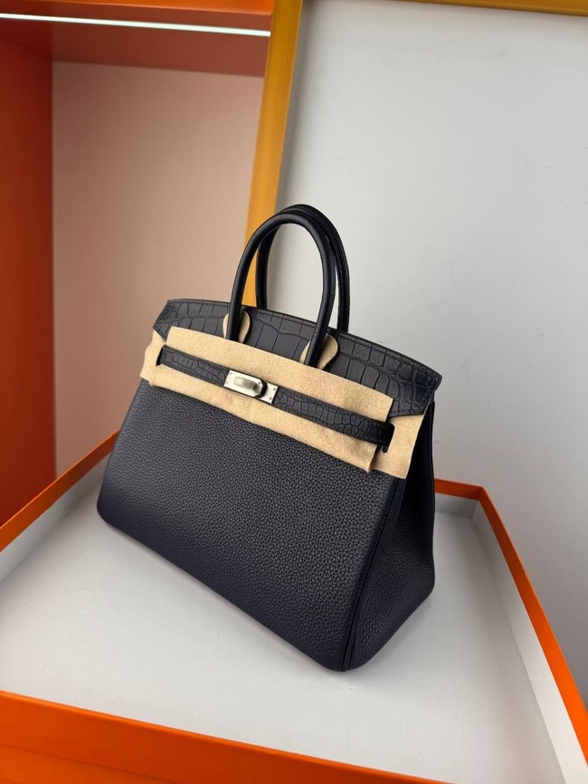 Hermes Birkin Bag Leather Nile crocodile&togo HBK2530-5