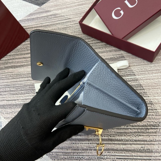Gucci Softbit continental wallet 828147 light blue