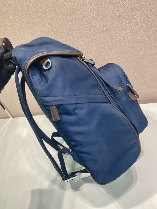 Prada Re-Nylon and Saffiano leather backpack 2VZ135 blue