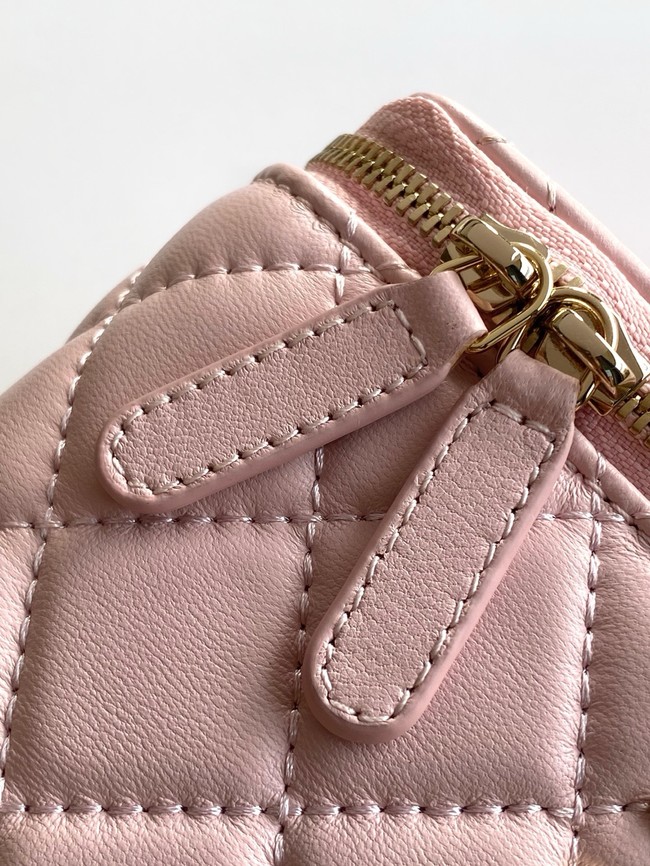 Chanel MINI FLAP BAG CLUTCH WITH CHAIN Gold-Tone Metal AP4325 PINK