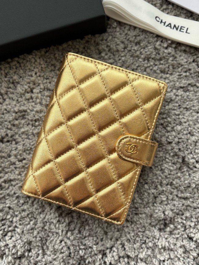 Chanel Passport Holder Lambskin 96066 gold