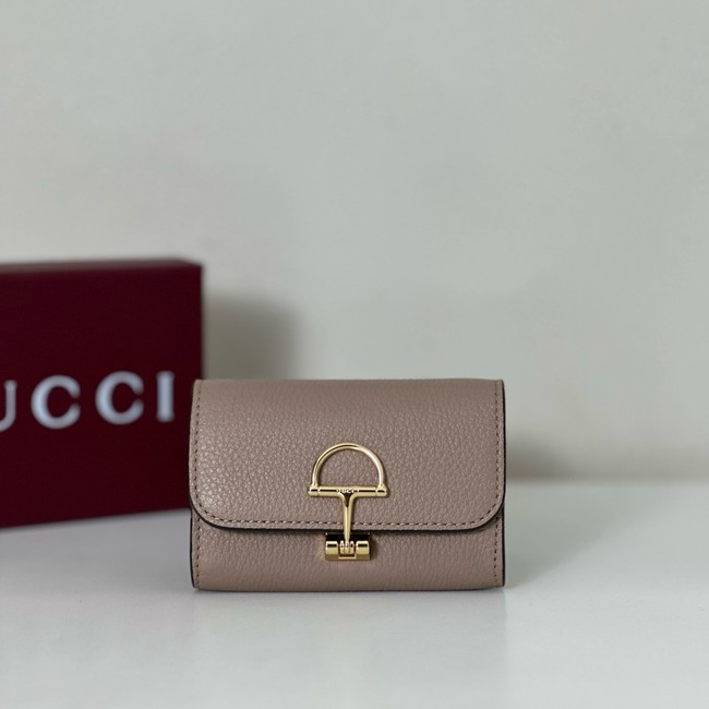 Gucci Softbit card case 828148 Variation taupe leather