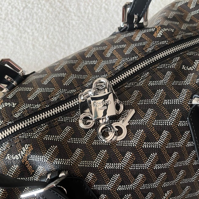 Goyard Calfskin Leather Travel Bag 55699 black