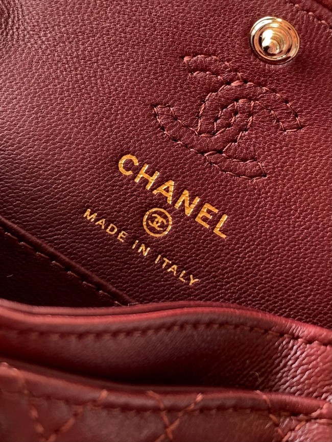 Chanel Classic Mini Bag with hook AP4760 burgundy