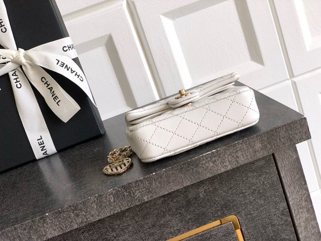 Chanel Classic Mini Bag with hook AP4760 white