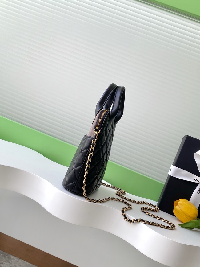 Chanel MINI TOTE BAG Suede Calfskin AS4742 black&gray