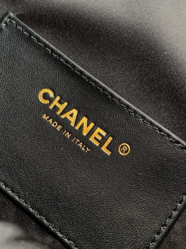 CHANEL 25 handbag Woolen tweed AS5311 dark blue