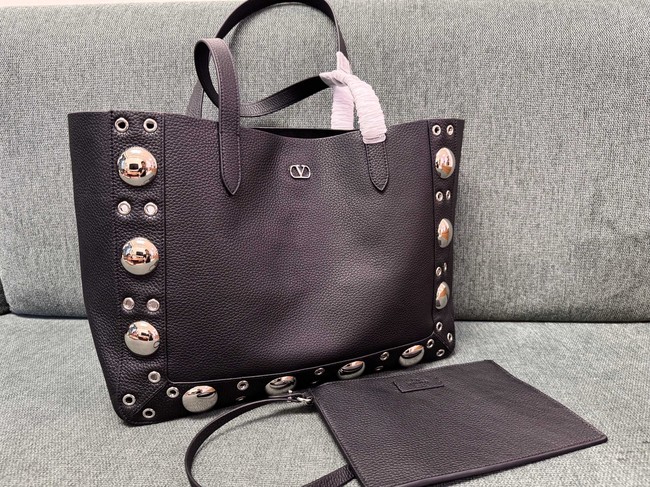 VALENTINO VLOGO calfskin Shoulder Bag 3177 dark brown