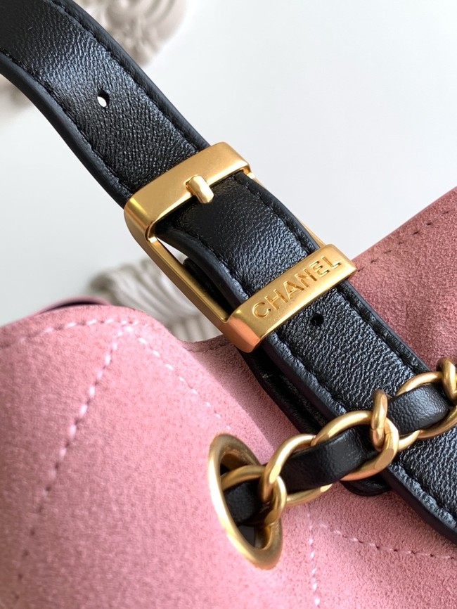 CHANEL Shopping Bag AS5434 black&pink