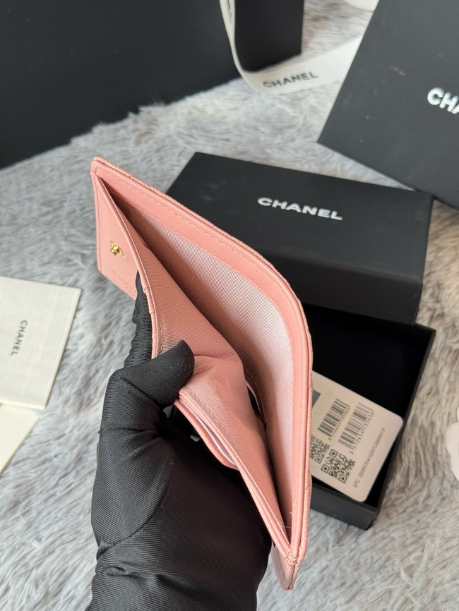 Chanel Leather Wallet A84058 pink