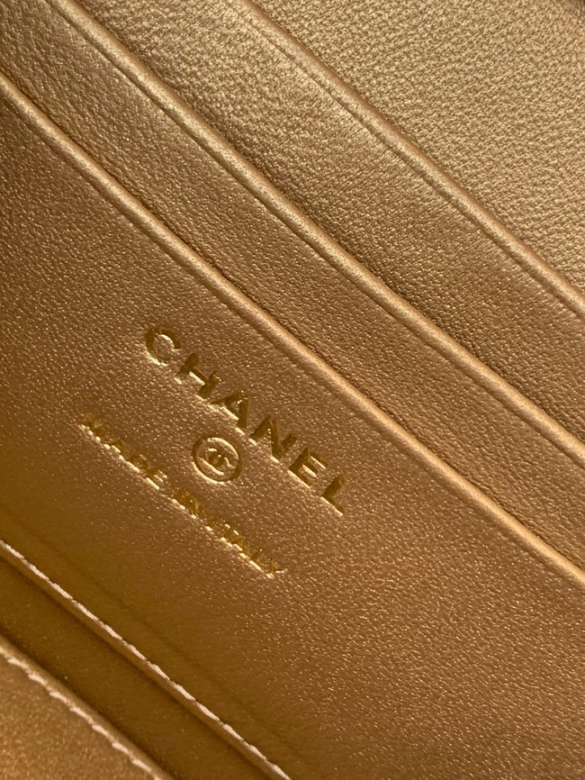 CHANEL Lambskin Vanity with Chain AP3940 black