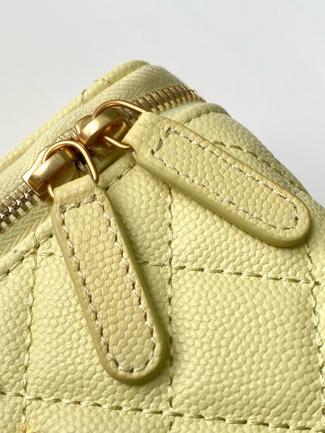 CHANEL MINI CLUTCH Grained Calfskin AP3940 yellow