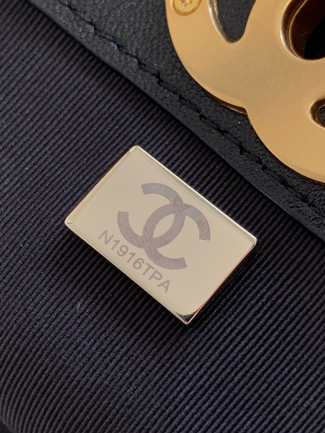 CHANEL Shopping Bag AS5434 black&yellow