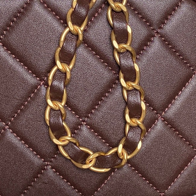 Chanel Mini Bowling Bag AS5572 Dark Brown