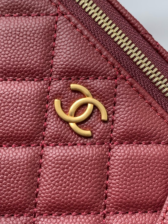 CHANEL Classic Small Vanity with Chain AP4799 burgundy