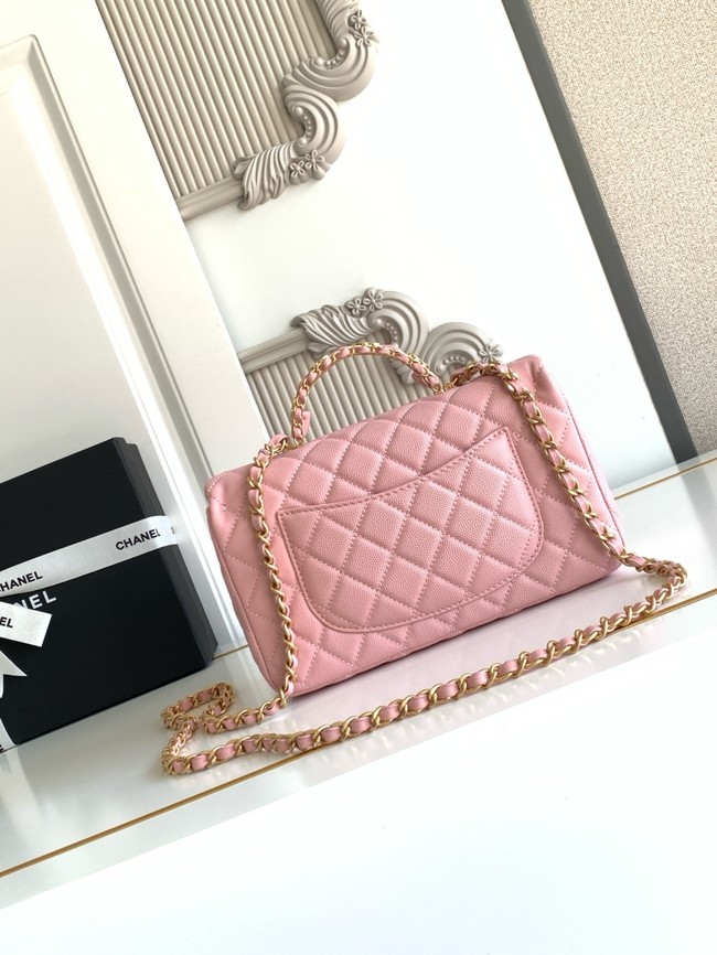 CHANEL Mini Flap Bag with Top Handle AS5702 pink
