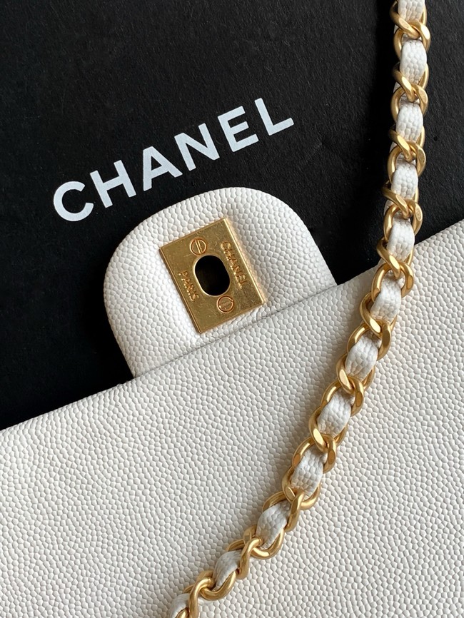 CHANEL Mini Flap Bag with Top Handle AS5702 white
