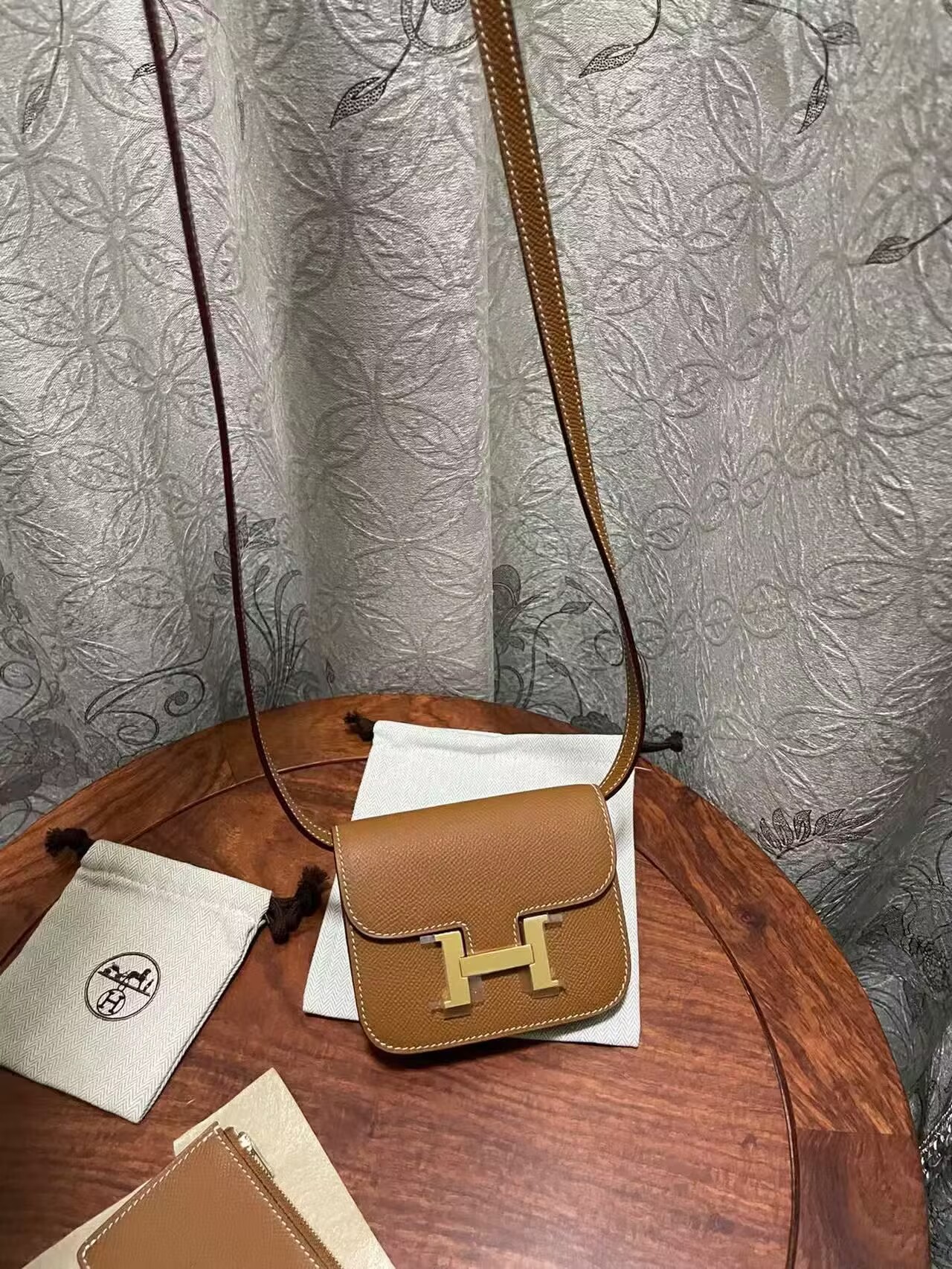 Hermes Epsom Leather Wallet Bag H8030 Brown Hermes Epsom Leather Wallet Bag H8030 Brown