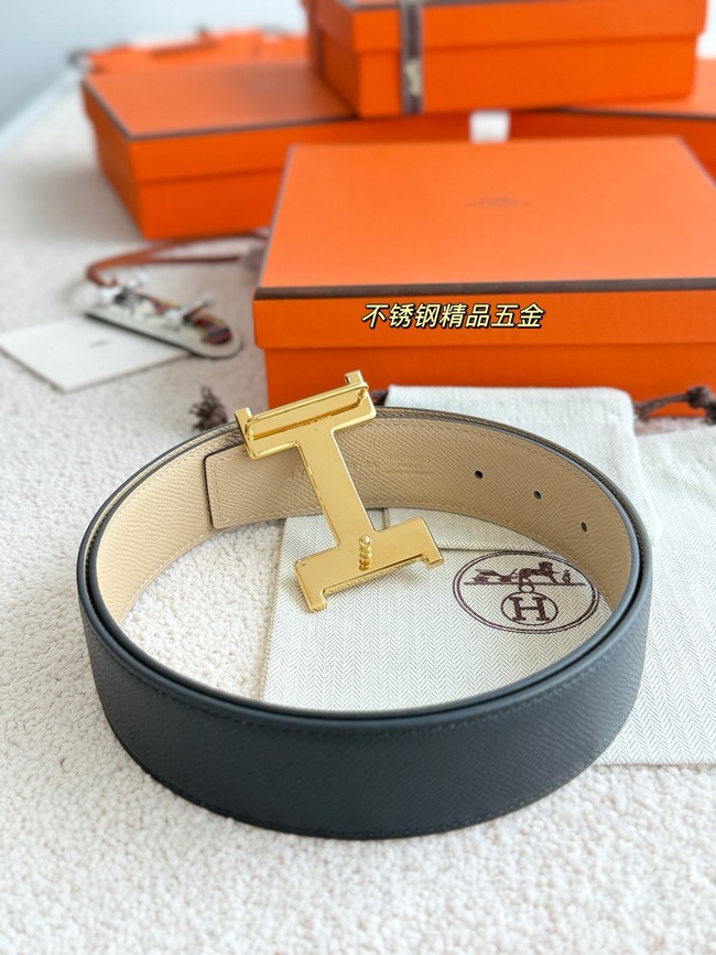 Hermes Epsom calfskin double-sided leather belt 65991