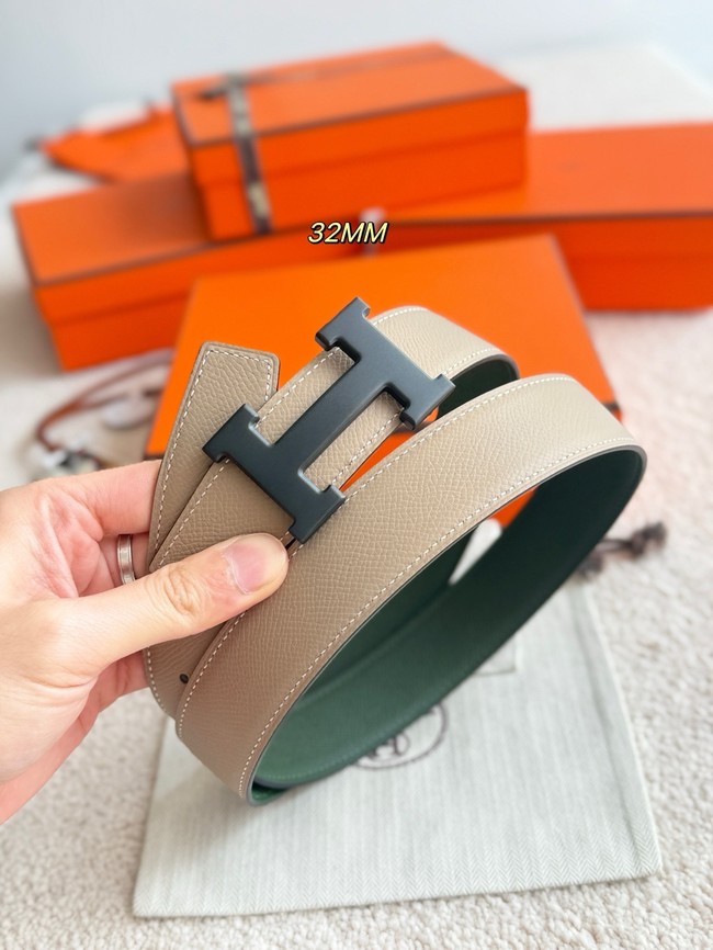 Hermes Epsom calfskin double-sided leather belt 66001