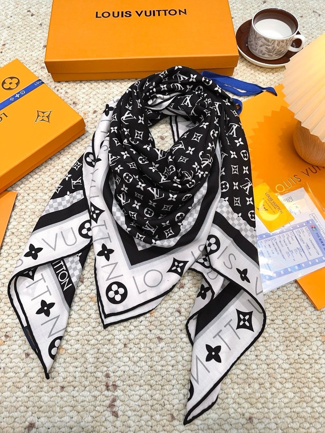 Louis Vuitton Square Scarf Silk Jacquard XT266