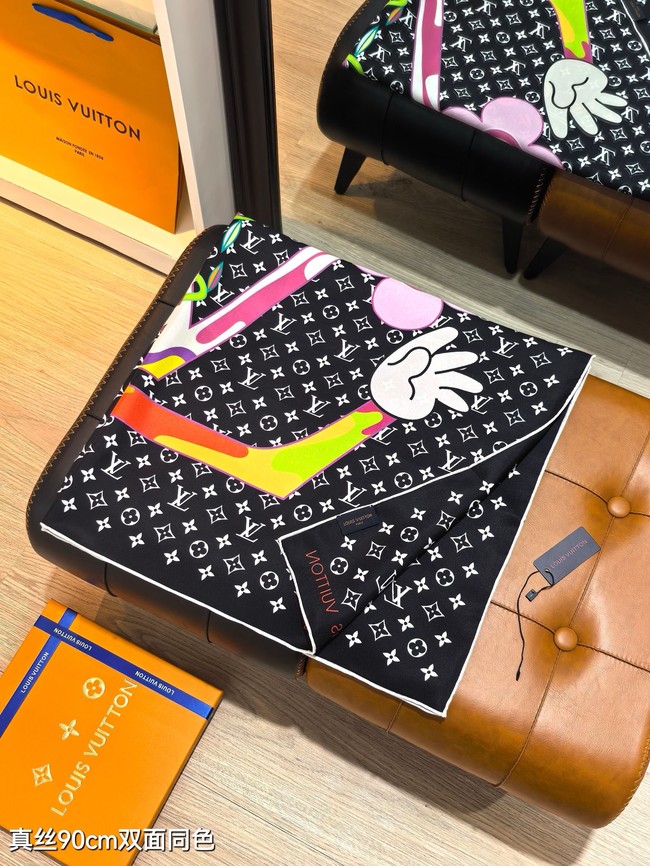 Louis Vuitton Square Scarf Silk Jacquard XT285