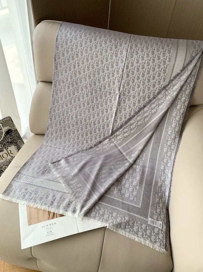 Dior Oblique Shawl Rosewood Pink Cashmere and Silk Jacquard KY078