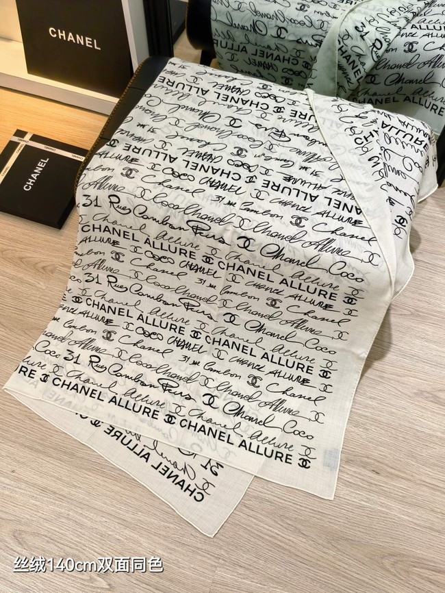 Chanel Shawl Cashmere and Silk Jacquard KY104