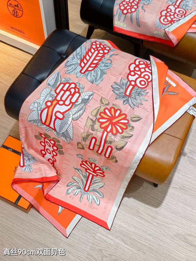 Hermes 90 Square Scarf Silk Twill KY158