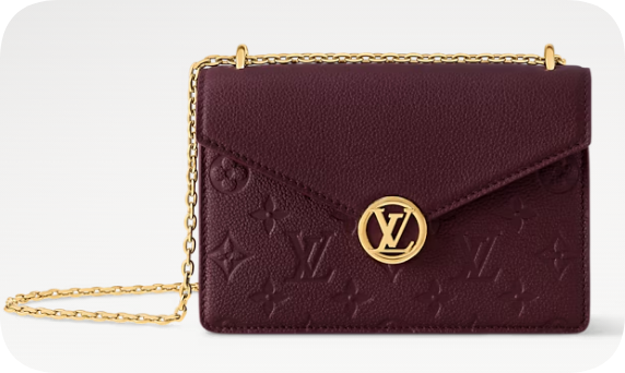 Louis Vuitton Wallet On Chain Rosy M25814 Grenat Red