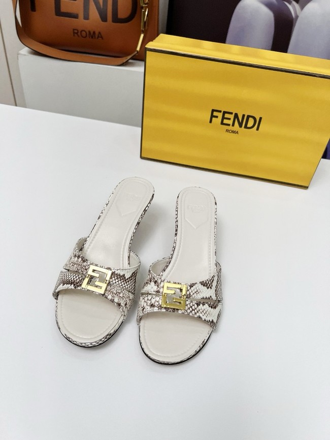 FENDI FFold leather mid-heel sandals 8R8538-1