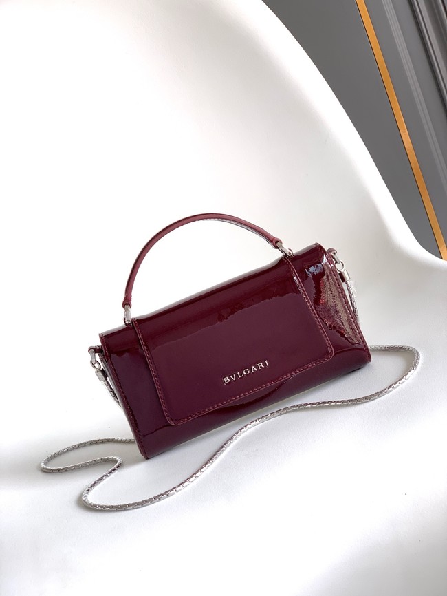 Bvlgari Serpenti Forever leather crossbody bag 289688 burgundy