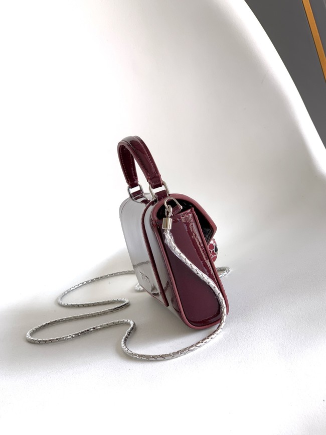 Bvlgari Serpenti Forever leather crossbody bag 289688 burgundy