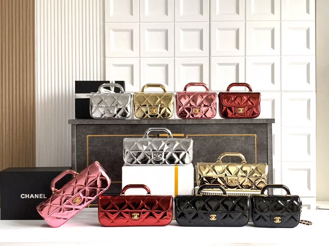 Chanel 25K Original Patent Leather Top Handle Bag A6321 Pink Chanel 25K Original Patent Leather Top Handle Bag A6321 Pink