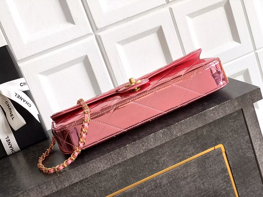 Chanel 25K Original Patent Leather Top Handle Bag A6321 Pink Chanel 25K Original Patent Leather Top Handle Bag A6321 Pink