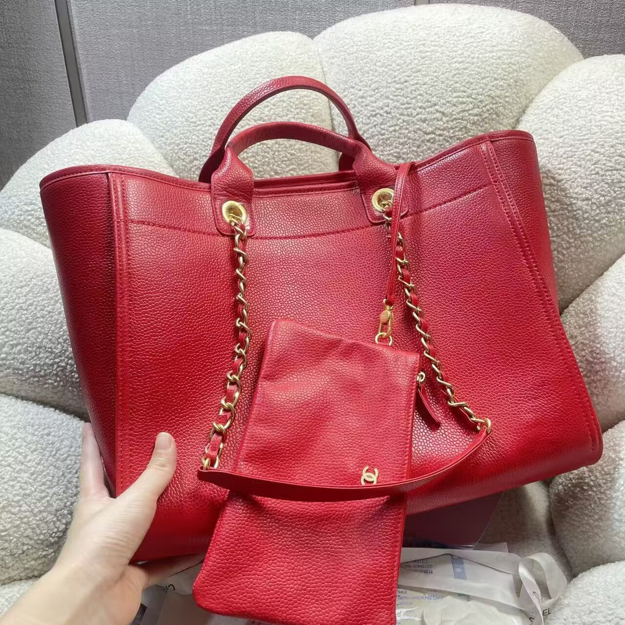 Chanel Original Leather LARGE SHOPPING BAG A66941 Red Chanel Original Leather LARGE SHOPPING BAG A66941 Red