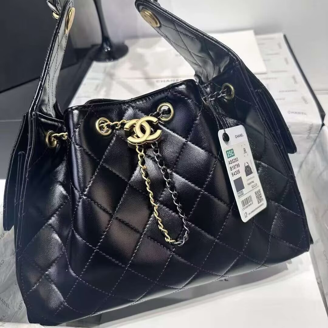 CHANEL 25 SMALL ORIGINAL LEATHER HANDBAG AS5293 Black Gold&Silver-Tone CHANEL 25 SMALL ORIGINAL LEATHER HANDBAG AS5293 Black Gold&Silver-Tone