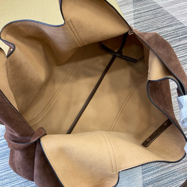 Gucci Softbit maxi shoulder bag Variation 837466  dark brown suede