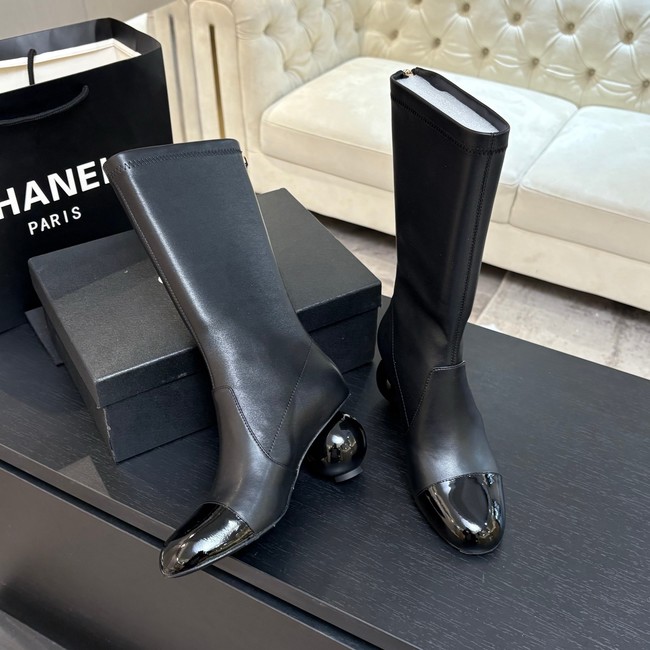 Chanel High Boots Calfskin & Patent Calfskin G46789-1