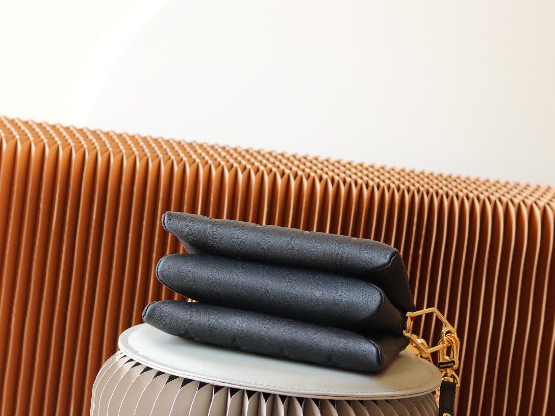 Louis Vuitton Original Leather SKI Coussin BB M20547 Black Gold-Tone Louis Vuitton Original Leather SKI Coussin BB M20547 Black Gold-Tone