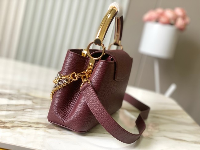 Louis Vuitton Capucines East-West Mini M26345 Grenat Red