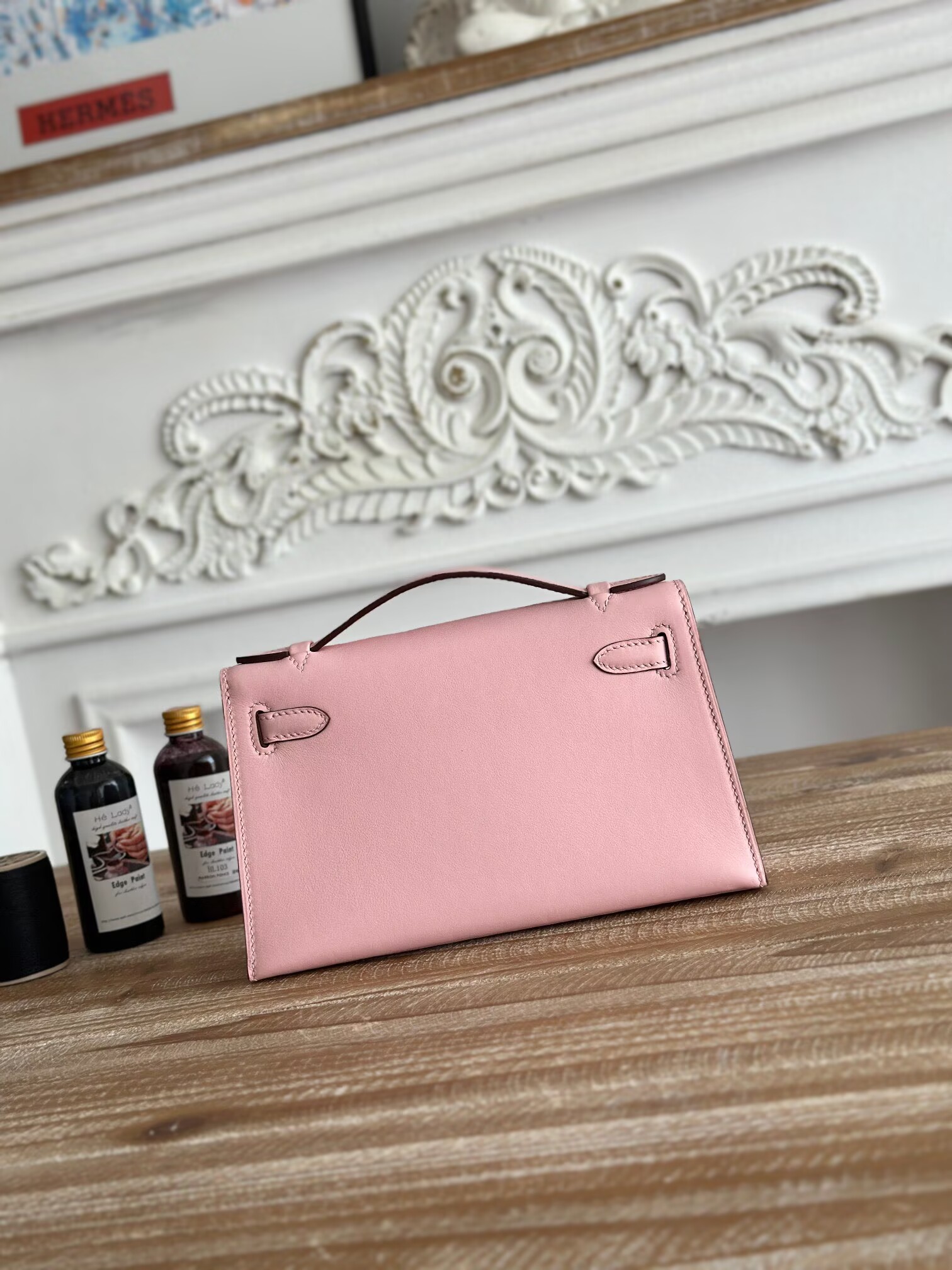 Hermes Original Swift Leather Mini Kelly K22CM H23560 Light Pink Hermes Original Swift Leather Mini Kelly K22CM H23560 Light Pink