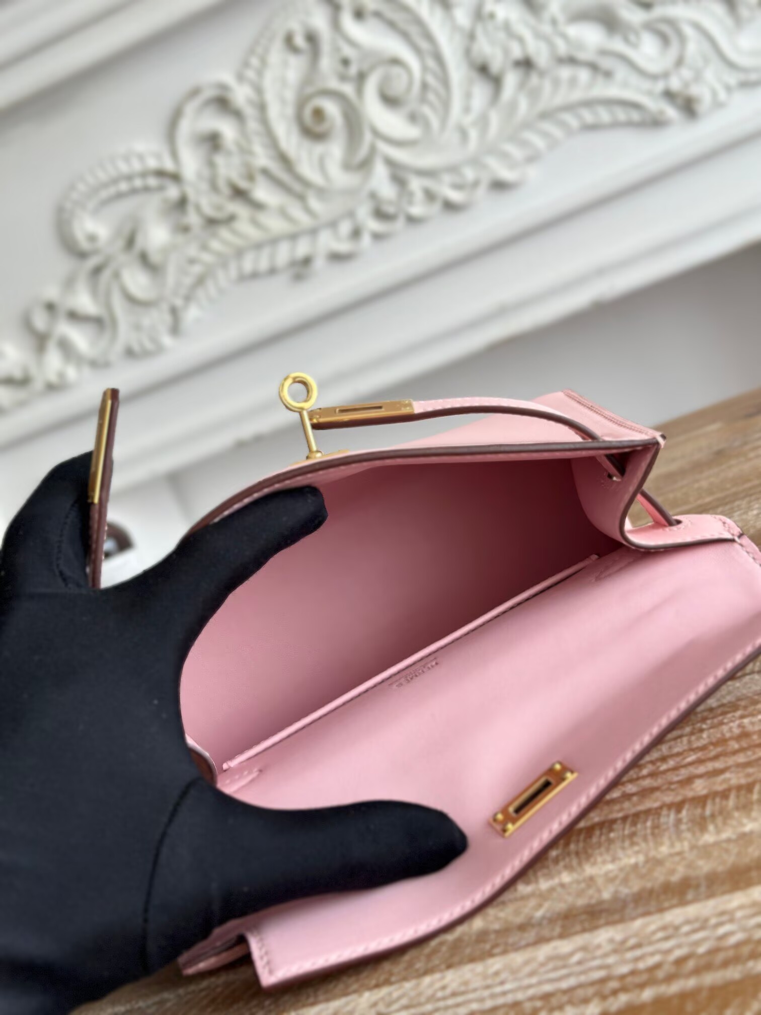 Hermes Original Swift Leather Mini Kelly K22CM H23560 Light Pink Hermes Original Swift Leather Mini Kelly K22CM H23560 Light Pink