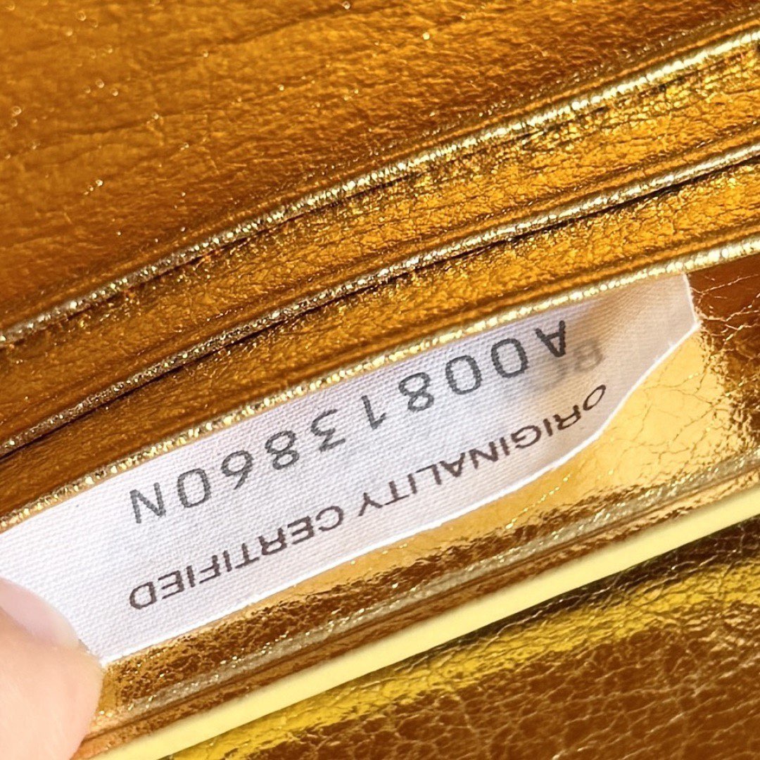 Bottega Veneta Original Twill Leather Long Clutch Andiamo Handle Bag 741511 Gold Bottega Veneta Original Twill Leather Long Clutch Andiamo Handle Bag 741511 Gold